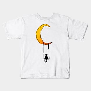 Cat on the moon Kids T-Shirt